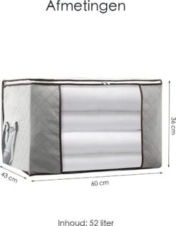 Hoogwaardige Opbergtas Voor Kleding - 4 Stuks - Grijs - Organizer Voor Dekbed - Opbergzak - Opbergers Voor Seizoenskleding - Zakken Om Ruimte Te Besparen - Opslag Voor Dekbed -Thuisopslag 932x1200 1