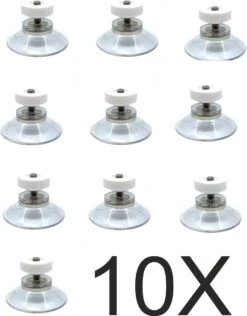 Zuignap Extra Sterk Met RVS Schroefdraad 10 STUKS.