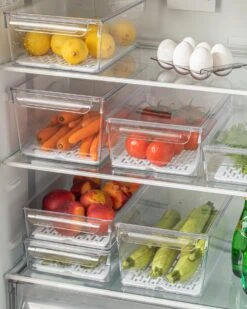 Koelkast Organizers Set Van Drie - Ultra Clear - BPA Vrij