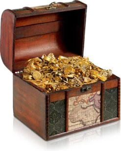 Brynnberg Schatkist 21x17x18cm Houten Schatkist Koffer Vintage Look Piraten Schattenjacht Hout Massief Bruin Koloniale Stijl Kist Boerenkist Hout Piratenkist Geldkist -Thuisopslag 962x1200 1