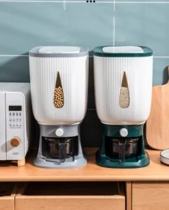 Deluqse Rijst Dispenser - Rijst Container - Grijs - Voedsel Dispenser - Rijst Opbergdoos - Rijst Bewaren - Rijst Opberg Container -Thuisopslag 966x1200