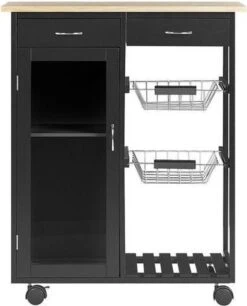 Beliani BOVES - Keukentrolley - Zwart - MDF 27 Beliani BOVES - Keukentrolley - Zwart - MDF -Thuisopslag 968x1200
