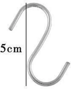 Merkloos Ophanghaken - S-Haken - 8 Stuks - Metaal -Thuisopslag 970x1200