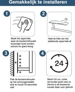 Keukenrolhouder Hangend Keuken Accessoires Keukenpapier Houder Zwart RVS -Thuisopslag 980x1200