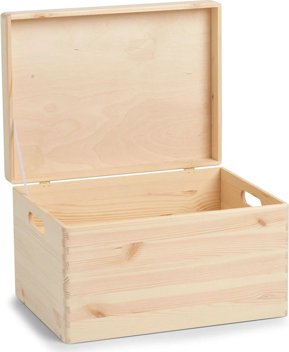 Zeller Present Houten Kist 40x30x23 Cm Met Deksel - Medium - Hoog - Met Deksel & Duurzaam 8 Zeller Present Houten Kist 40x30x23 Cm Met Deksel - Medium - Hoog - Met Deksel & Duurzaam - Afbeelding 6