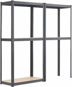 2 Stuks Magazijnstelling / Opbergrek - Easy - 160 X 80 X 40 Cm - Grijs -Thuisopslag 987x1200 3