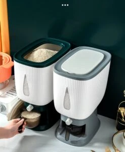 Deluqse Rijst Dispenser - Rijst Container - Grijs - Voedsel Dispenser - Rijst Opbergdoos - Rijst Bewaren - Rijst Opberg Container -Thuisopslag 988x1200 1