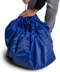 2 In 1 Speelgoed Organizer | Speelgoed Opberg Kleed | Speelmat Voor Kinderen | Lego Groot Speelkleed | Opbergzak | Speelgoedzak | Opbergtas | Lego Organizer | Lego Speeltas | Diameter 1.5 Meter | Kleur Blauw | DJG -Thuisopslag 990x1200