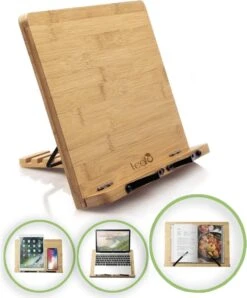 LeafU® Leesboek Standaard - Bamboe Boekenstandaard - Kookboekstandaard - Tablet Standaard - Boekenhouder - Book Holder